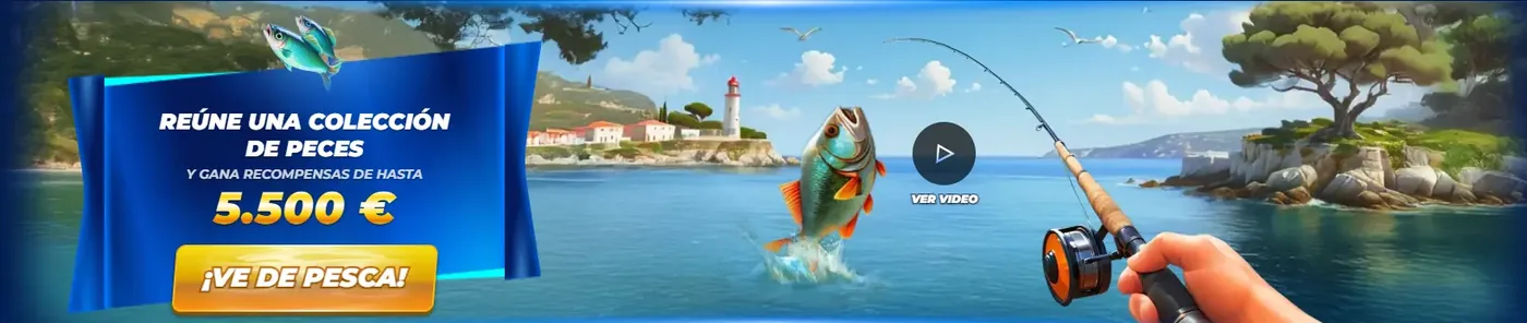 Banner de la colección de peces de BassBet con recompensas de hasta 5.500 €